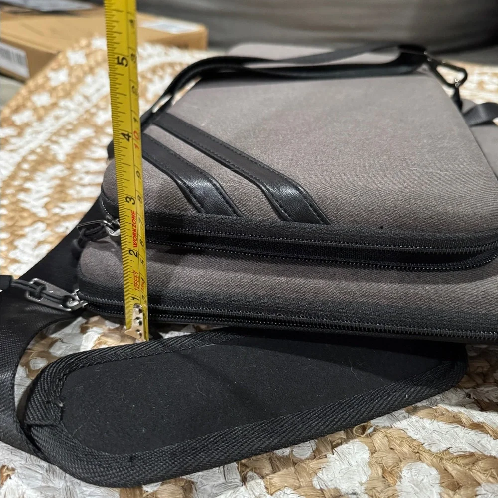 Elegant Black and Gray slim hard Laptop Bag